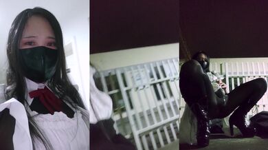 ✨超震撼！猎奇异物癖亚裔伪娘人妖TS「VanillaMuddy」OF露脸私拍，胶衣，扩肛，贞操锁，触手插菊花…①（20v） (6)